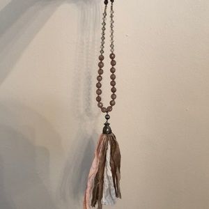 Fun Pink, Tan & Cream Necklace 19’’